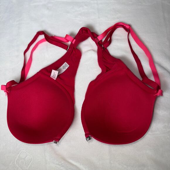 Victoria’s Secret Dream Angels Demi Bra Pink Padded Underwire Lace Trim 36DD - Picture 11 of 11